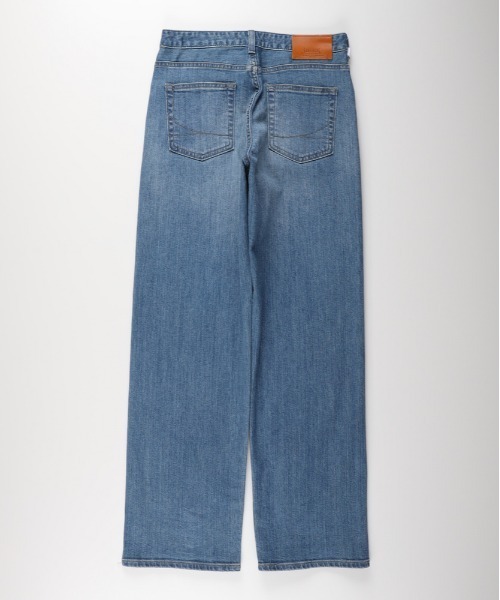 SOMETHING（サムシング）の「【SOMETHING】ＥＬＳＡ ルーズストレート デニムパンツ (体型カバー / ミッドライズ / クリーン仕上げ)（デニムパンツ・レディース・ライトインディゴブルー・XS/S/M/L）」の8枚目の写真