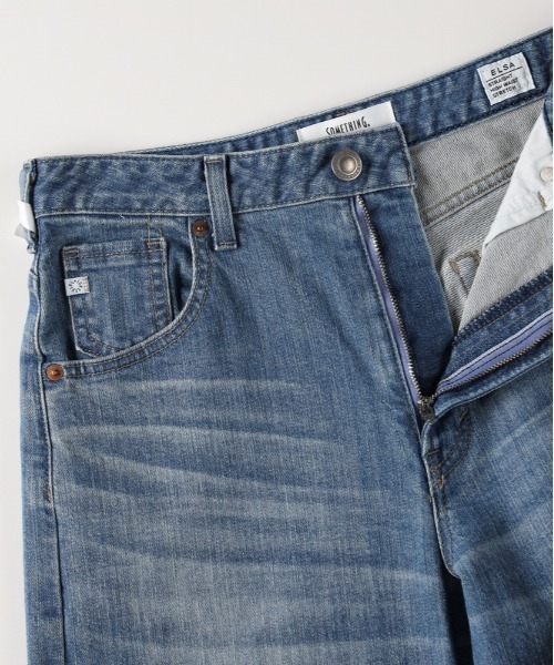 SOMETHING（サムシング）の「【SOMETHING】ＥＬＳＡ ルーズストレート デニムパンツ (体型カバー / ミッドライズ / クリーン仕上げ)（デニムパンツ・レディース・ライトインディゴブルー・XS/S/M/L）」の9枚目の写真