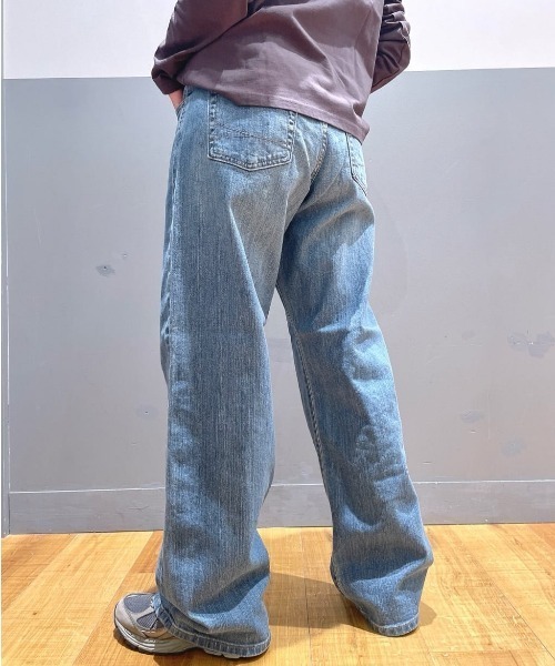 SOMETHING（サムシング）の「【SOMETHING】ＥＬＳＡ ルーズストレート デニムパンツ (体型カバー / ミッドライズ / クリーン仕上げ)（デニムパンツ・レディース・ライトインディゴブルー・XS/S/M/L）」の22枚目の写真