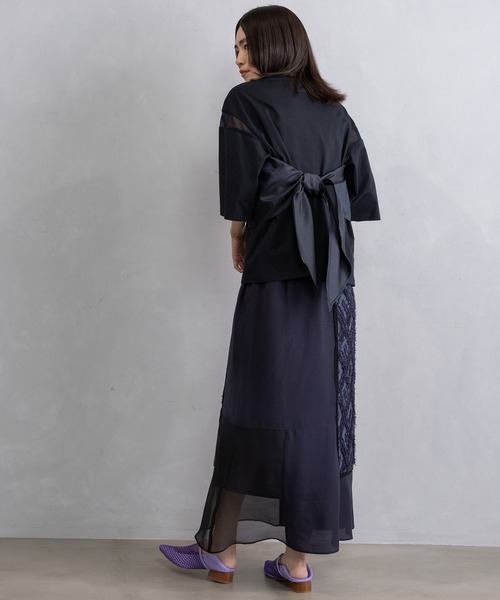 MARECHAL TERRE(マルシャルテル)の「2Wayフリルトップス(Tシャツ/カットソー・レディース・グレー/ホワイト/ネイビー/ブラック・MEDIUM)」の8枚目の写真