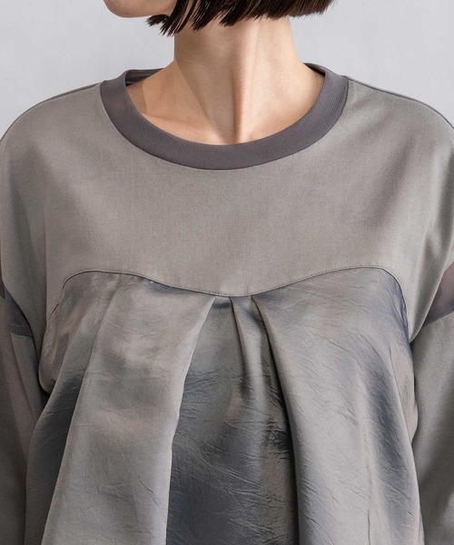 MARECHAL TERRE(マルシャルテル)の「2Wayフリルトップス(Tシャツ/カットソー・レディース・グレー/ホワイト/ネイビー/ブラック・MEDIUM)」の16枚目の写真