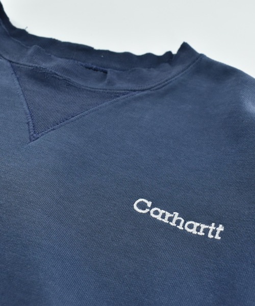 Carhartt(カーハート)の「【USED】Carhartt ロゴ クルーネックスウェット(スウェット・メンズ・ネイビー・LARGE)」の2枚目の写真