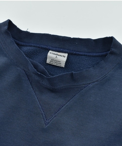 Carhartt(カーハート)の「【USED】Carhartt ロゴ クルーネックスウェット(スウェット・メンズ・ネイビー・LARGE)」の3枚目の写真