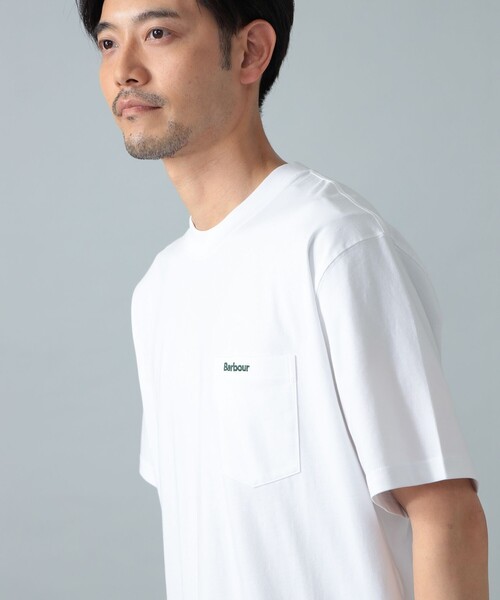 Barbour(バブアー)の「【別注】Barbour / 刺繍 ロゴ ポケットTシャツ(Tシャツ/カットソー・メンズ・ホワイト/ロイヤルブルー・36/40/38/42)」の3枚目の写真