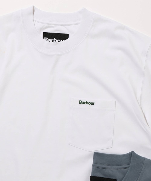 (別注) Barbour刺繡 логотип футболка Pocket T-shirt