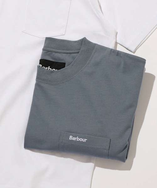 Barbour(バブアー)の「【別注】Barbour / 刺繍 ロゴ ポケットTシャツ(Tシャツ/カットソー・メンズ・ホワイト/ロイヤルブルー・36/40/38/42)」の2枚目の写真