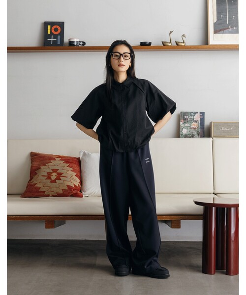 CITEN(シテン)の「<CITEN>バルーンスリーブショートシャツ(シャツ/ブラウス・レディース・ブラック/ライトブルー/ホワイト・FREE)」の5枚目の写真