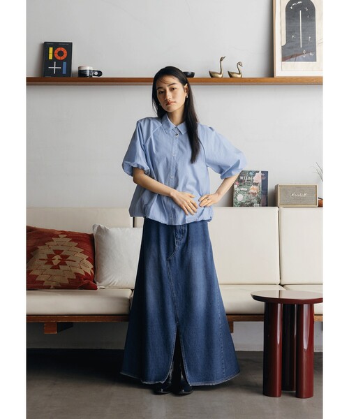 CITEN(シテン)の「<CITEN>バルーンスリーブショートシャツ(シャツ/ブラウス・レディース・ブラック/ライトブルー/ホワイト・FREE)」の6枚目の写真