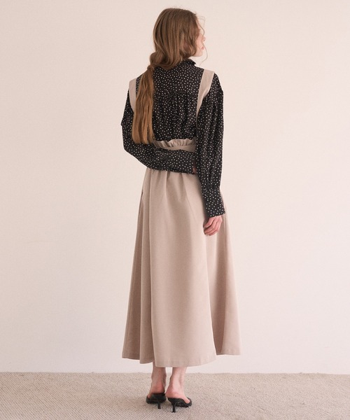 MIELI INVARIANT(ミエリインヴァリアント)の「Belt Flare Form Skirt(ジャンパースカート・レディース・ブラック・FREE)」の19枚目の写真