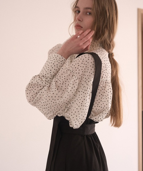 MIELI INVARIANT(ミエリインヴァリアント)の「Belt Flare Form Skirt(ジャンパースカート・レディース・ブラック・FREE)」の9枚目の写真