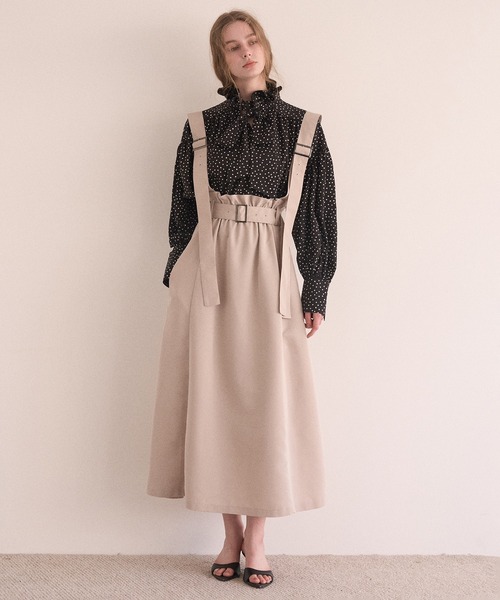 MIELI INVARIANT(ミエリインヴァリアント)の「Belt Flare Form Skirt(ジャンパースカート・レディース・ブラック・FREE)」の16枚目の写真
