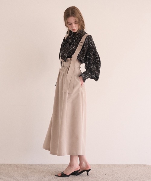 MIELI INVARIANT(ミエリインヴァリアント)の「Belt Flare Form Skirt(ジャンパースカート・レディース・ブラック・FREE)」の18枚目の写真