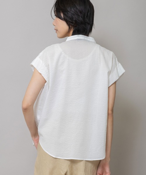 Munich(ミューニック)の「シアージャガードチェック×シワ加工ローンタックスリーブシャツ(シャツ/ブラウス・レディース・ホワイト/ブラック・FREE)」の13枚目の写真