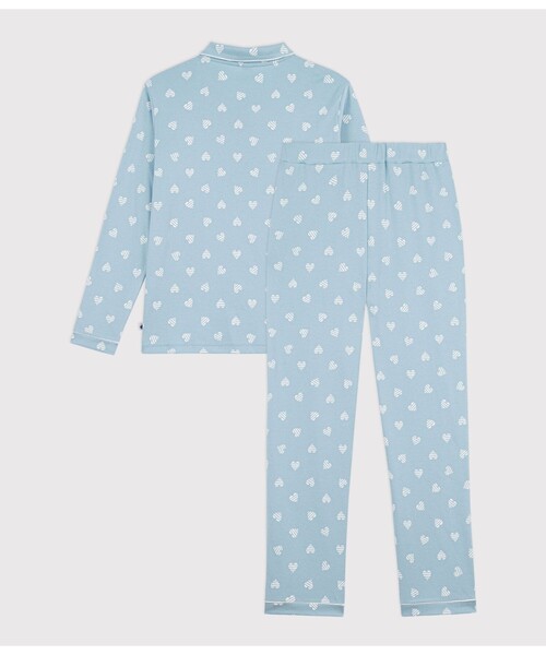 PETIT BATEAU（プチバトー）の「プリント長袖パジャマ（ルームウェア/パジャマ・レディース・ホワイト×グリーン/ホワイト系その他・X-SMALL/SMALL/MEDIUM/XX-SMALL/LARGE）」の14枚目の写真