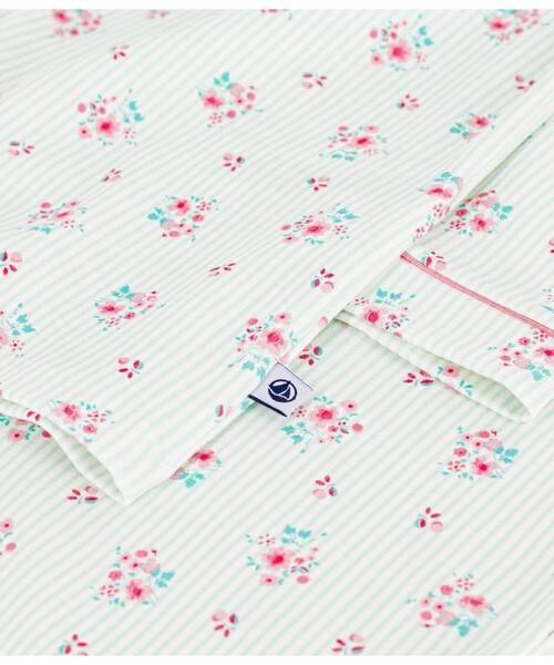 PETIT BATEAU（プチバトー）の「プリント長袖パジャマ（ルームウェア/パジャマ・レディース・ホワイト×グリーン/ホワイト系その他・X-SMALL/SMALL/MEDIUM/XX-SMALL/LARGE）」の10枚目の写真