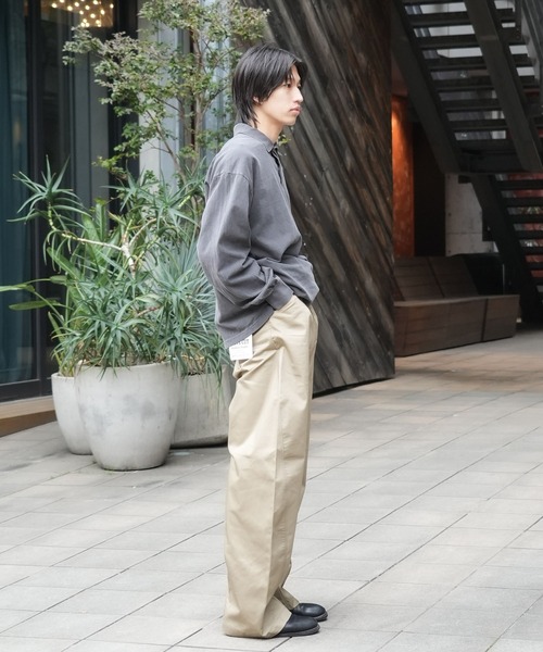 BEN DAVIS(ベンデイビス)の「【BEN DAVIS/ベンデイビス】 【最旬カーブシルエット】ワイドトラウザー バギーパンツ フロントタック(チノパンツ・メンズ・ベージュ/ブラック・LARGE/MEDIUM/X-LARGE)」の5枚目の写真