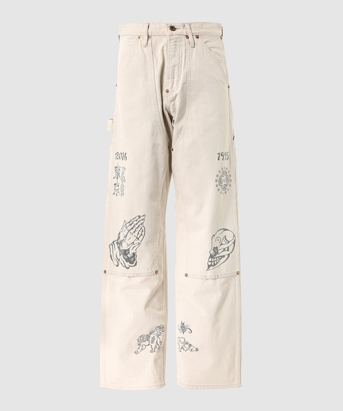 パンツ TATTOO FLASH PRINT MODERN DENIM PAINTER TATTOO FLASH PRINT MODERN DENIM PAINTER（デニムパンツ）｜SUGARHILL