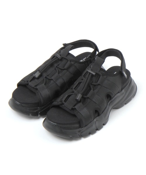 LAKOLE(ラコレ)の「コード厚底スポーツサンダル / 637943(サンダル・メンズ・ホワイト×ブラック/ブラック・MEDIUM/LARGE)」の2枚目の写真