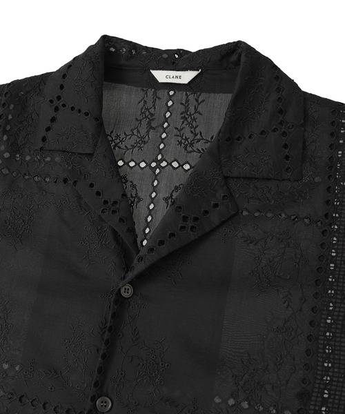 CLANE（クラネ）の「【CLANE/クラネ】EMBROIDERY LACE BOX SHIRTS/エンブロイダリーボックスシャツ（シャツ/ブラウス・レディース・ブラック/マルチ/ホワイト・1/2）」の13枚目の写真