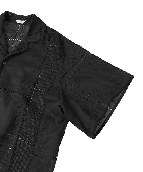 CLANE（クラネ）の「【CLANE/クラネ】EMBROIDERY LACE BOX SHIRTS/エンブロイダリーボックスシャツ（シャツ/ブラウス・レディース・ブラック/マルチ/ホワイト・1/2）」の14枚目の写真