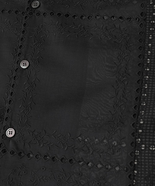 CLANE（クラネ）の「【CLANE/クラネ】EMBROIDERY LACE BOX SHIRTS/エンブロイダリーボックスシャツ（シャツ/ブラウス・レディース・ブラック/マルチ/ホワイト・1/2）」の18枚目の写真