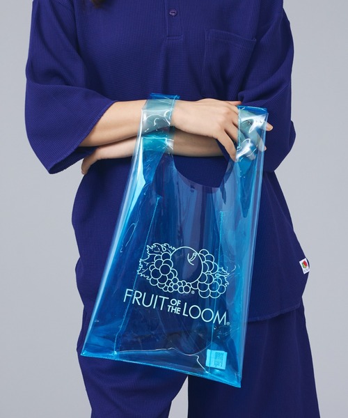 FRUIT OF THE LOOM(フルーツオブザルーム)の「【FRUIT OF THE LOOM/フルーツオブザルーム】CLEAR SHOPPING BAG / クリアショッピングバッグ/ユニセックス(トートバッグ・メンズ・エメラルド/サックスブルー/イエロー/ホワイト・フリー)」の3枚目の写真