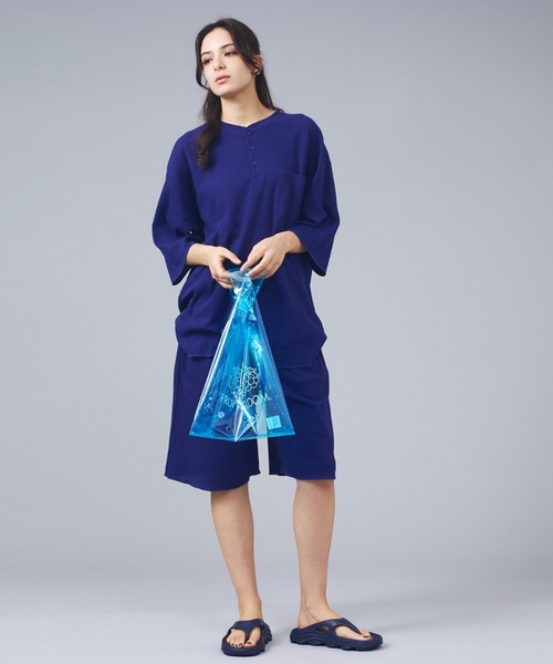 FRUIT OF THE LOOM(フルーツオブザルーム)の「【FRUIT OF THE LOOM/フルーツオブザルーム】CLEAR SHOPPING BAG / クリアショッピングバッグ/ユニセックス(トートバッグ・メンズ・エメラルド/サックスブルー/イエロー/ホワイト・フリー)」の5枚目の写真
