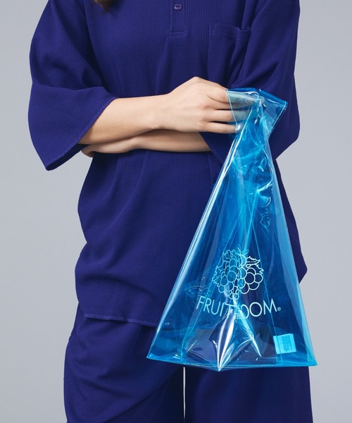 FRUIT OF THE LOOM(フルーツオブザルーム)の「【FRUIT OF THE LOOM/フルーツオブザルーム】CLEAR SHOPPING BAG / クリアショッピングバッグ/ユニセックス(トートバッグ・メンズ・エメラルド/サックスブルー/イエロー/ホワイト・フリー)」の6枚目の写真