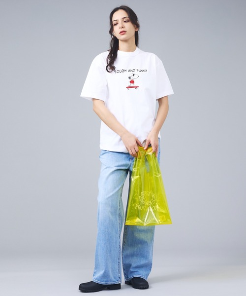 FRUIT OF THE LOOM(フルーツオブザルーム)の「【FRUIT OF THE LOOM/フルーツオブザルーム】CLEAR SHOPPING BAG / クリアショッピングバッグ/ユニセックス(トートバッグ・メンズ・エメラルド/サックスブルー/イエロー/ホワイト・フリー)」の7枚目の写真