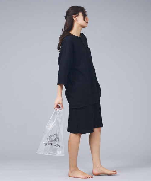 FRUIT OF THE LOOM(フルーツオブザルーム)の「【FRUIT OF THE LOOM/フルーツオブザルーム】CLEAR SHOPPING BAG / クリアショッピングバッグ/ユニセックス(トートバッグ・メンズ・エメラルド/サックスブルー/イエロー/ホワイト・フリー)」の10枚目の写真
