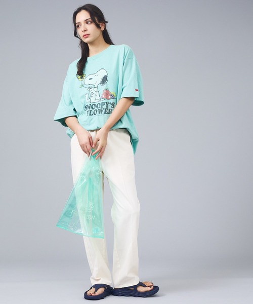 FRUIT OF THE LOOM(フルーツオブザルーム)の「【FRUIT OF THE LOOM/フルーツオブザルーム】CLEAR SHOPPING BAG / クリアショッピングバッグ/ユニセックス(トートバッグ・メンズ・エメラルド/サックスブルー/イエロー/ホワイト・フリー)」の12枚目の写真