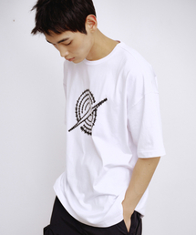 フロントロゴ ルーズフィット Tシャツ - ホワイト