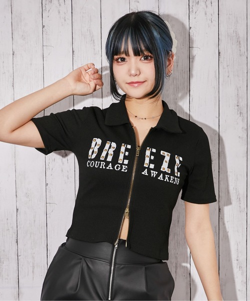 GORGE(ゴージ)の「《WZIP・スタッズ》カットソー/ストリート×Y2K/春夏/全3色(Tシャツ/カットソー・レディース・オフホワイト/カーキ/ブラック・F)」の17枚目の写真