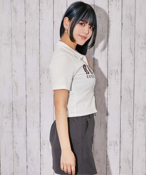 GORGE(ゴージ)の「《WZIP・スタッズ》カットソー/ストリート×Y2K/春夏/全3色(Tシャツ/カットソー・レディース・オフホワイト/カーキ/ブラック・F)」の10枚目の写真