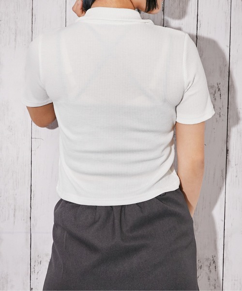 GORGE(ゴージ)の「《WZIP・スタッズ》カットソー/ストリート×Y2K/春夏/全3色(Tシャツ/カットソー・レディース・オフホワイト/カーキ/ブラック・F)」の9枚目の写真