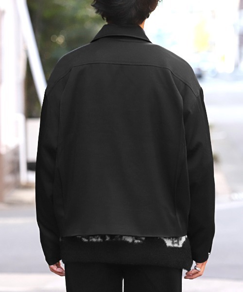 LUXSTYLE(ラグスタイル)の「ショート丈オーバーサイズジップブルゾン(ブルゾン・メンズ・チャコール/ブラック・L/M)」の3枚目の写真