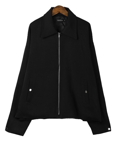 LUXSTYLE(ラグスタイル)の「ショート丈オーバーサイズジップブルゾン(ブルゾン・メンズ・チャコール/ブラック・L/M)」の13枚目の写真