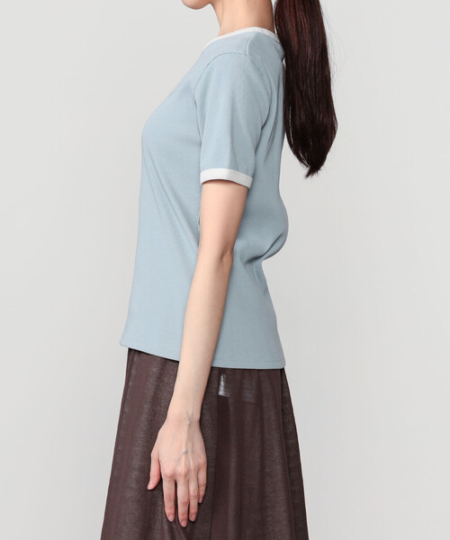 GYMPHLEX(ジムフレックス)の「Gymphlex | リンガーTシャツ WOMEN(Tシャツ/カットソー・レディース・ブルー系その他/ネイビー/ホワイト・12/14)」の11枚目の写真