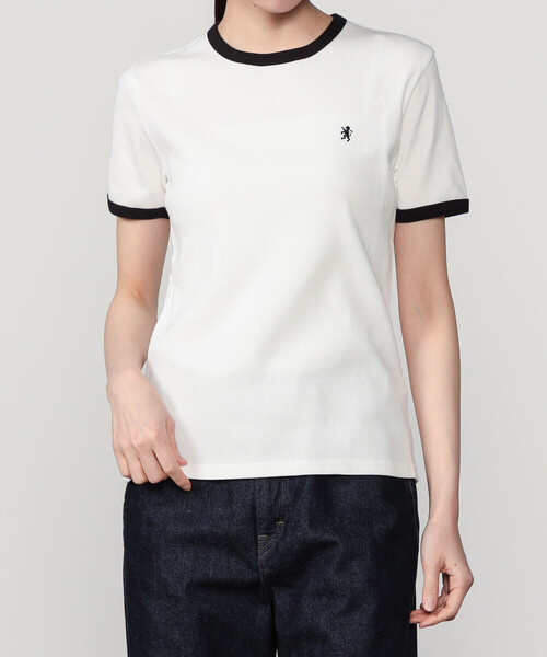 GYMPHLEX(ジムフレックス)の「Gymphlex | リンガーTシャツ WOMEN(Tシャツ/カットソー・レディース・ブルー系その他/ネイビー/ホワイト・12/14)」の2枚目の写真