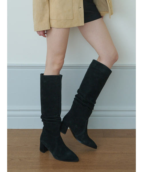 APTO(アプト)の「ロミー B レディース 牛革 ロングブーツ AHFB018(ブーツ・レディース・ブラック・25cm/23cm/23.5cm)」の3枚目の写真