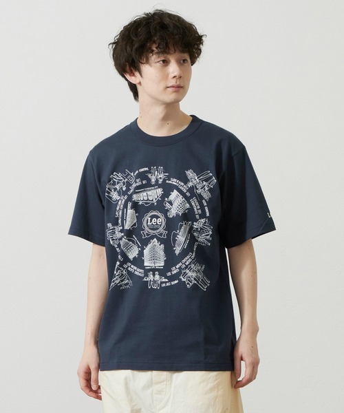 Lee(リー)の「LeeバンダナTシャツ(Tシャツ/カットソー・メンズ・ネイビー/レッド/ホワイト・MEDIUM/LARGE/X-LARGE/SMALL)」の1枚目の写真