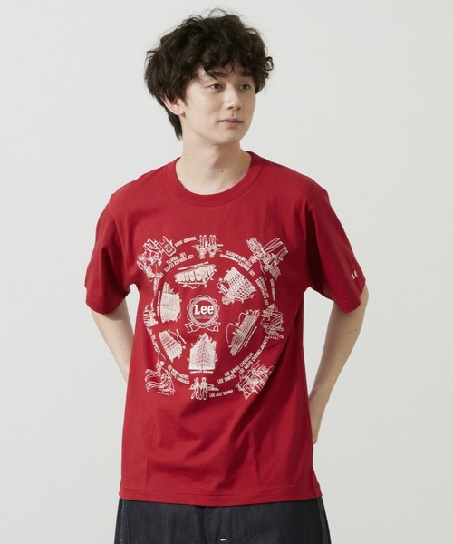 Lee(リー)の「LeeバンダナTシャツ(Tシャツ/カットソー・メンズ・ネイビー/レッド/ホワイト・MEDIUM/LARGE/X-LARGE/SMALL)」の3枚目の写真
