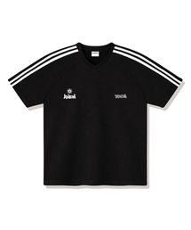ツインロゴトラックVネック半袖Tシャツ4カラー[ANSV_1502]
