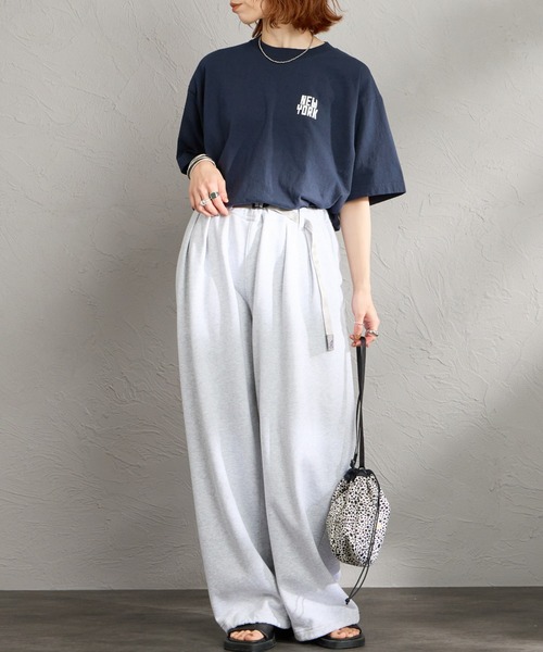 FUNG（ファング）の「[FUNG/ファング] N.Y FB カットオフ プリントＴシャツ（Tシャツ/カットソー・レディース・ホワイト/ネイビー・M）」の7枚目の写真