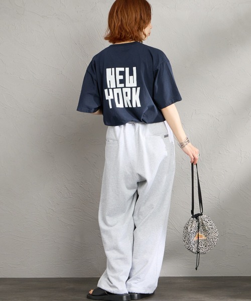 FUNG（ファング）の「[FUNG/ファング] N.Y FB カットオフ プリントＴシャツ（Tシャツ/カットソー・レディース・ホワイト/ネイビー・M）」の3枚目の写真