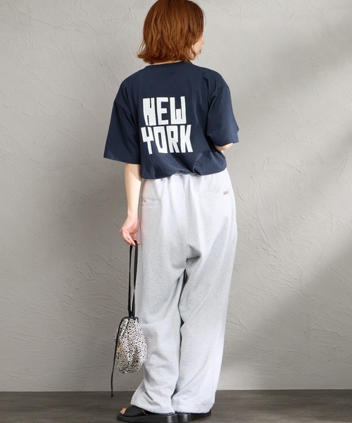 FUNG（ファング）の「[FUNG/ファング] N.Y FB カットオフ プリントＴシャツ（Tシャツ/カットソー・レディース・ホワイト/ネイビー・M）」の8枚目の写真