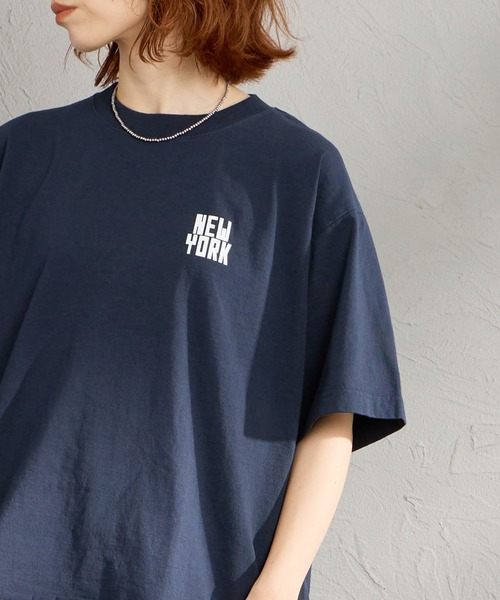 FUNG（ファング）の「[FUNG/ファング] N.Y FB カットオフ プリントＴシャツ（Tシャツ/カットソー・レディース・ホワイト/ネイビー・M）」の15枚目の写真