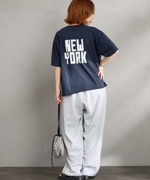 FUNG（ファング）の「[FUNG/ファング] N.Y FB カットオフ プリントＴシャツ（Tシャツ/カットソー・レディース・ホワイト/ネイビー・M）」の14枚目の写真