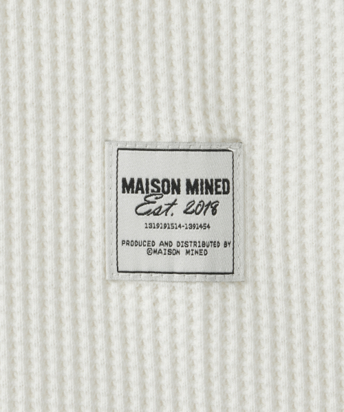 MAISON MINED(メゾンミネド)の「BASIC WAFFLE HENLEY NECK CREAM(Tシャツ/カットソー・メンズ・その他・SMALL/MEDIUM/LARGE)」の9枚目の写真