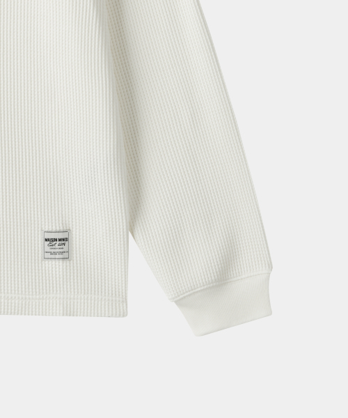 MAISON MINED(メゾンミネド)の「BASIC WAFFLE HENLEY NECK CREAM(Tシャツ/カットソー・メンズ・その他・SMALL/MEDIUM/LARGE)」の13枚目の写真